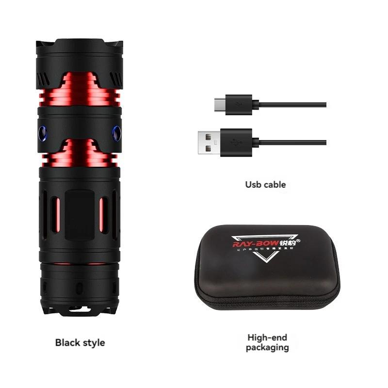 Mini Flashlight Portable TYPE-C Multifunction LED Aluminum Alloy Strong Light IPX45 Lighting Flashlight Camping Outdoor