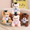 Cartoon Doctor Cap Graduation Bear Doll With Doctorial Hat Bear Animal Doll  Student