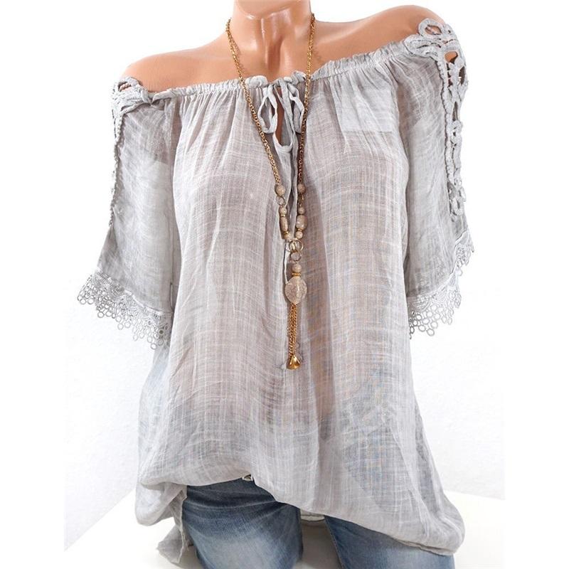 

Летняя женская полупрозрачная футболка на одно плечо с коротким рукавом M серый