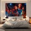 Epic Stranger Things Full Cast Tapestry Art Wall Hanging Banner Background Backdrops Living Room Party Decor Sci-Fi Fans Gift