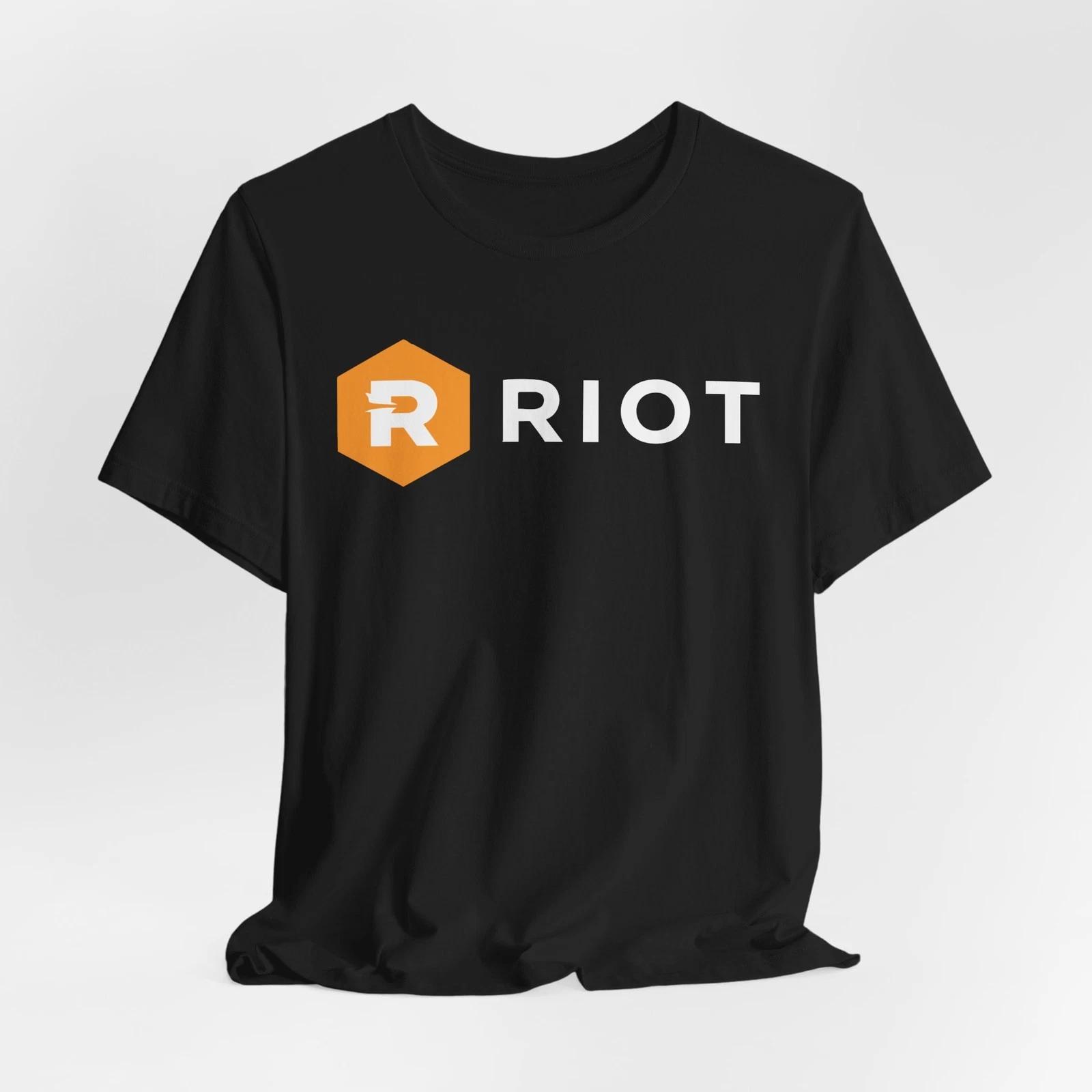 Men s and Women s T-shirts RIOT BLOCKCHAIN LOGO L
