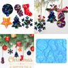 Holographic Christmas Silicone Mold for DIY Ornaments Snowman Resin Mold Christmas Tree Snowflake Pendant Epoxy Molds