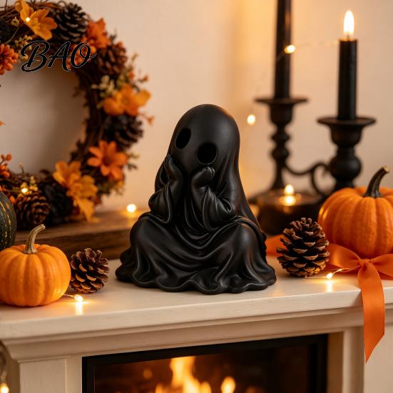 Unique Holiday Gift for Friends 3D Printed Halloween Ghost Figurine, Cute Chin-Resting Spooky Desk Decor, Modern Decor Shelf Funny Ornament Home Party