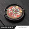 Phenolic Absorbent Coasters with Storage Holder Creative Tea Cup Mats Heat Resistant Coffee Tea Accessories for Home Office
