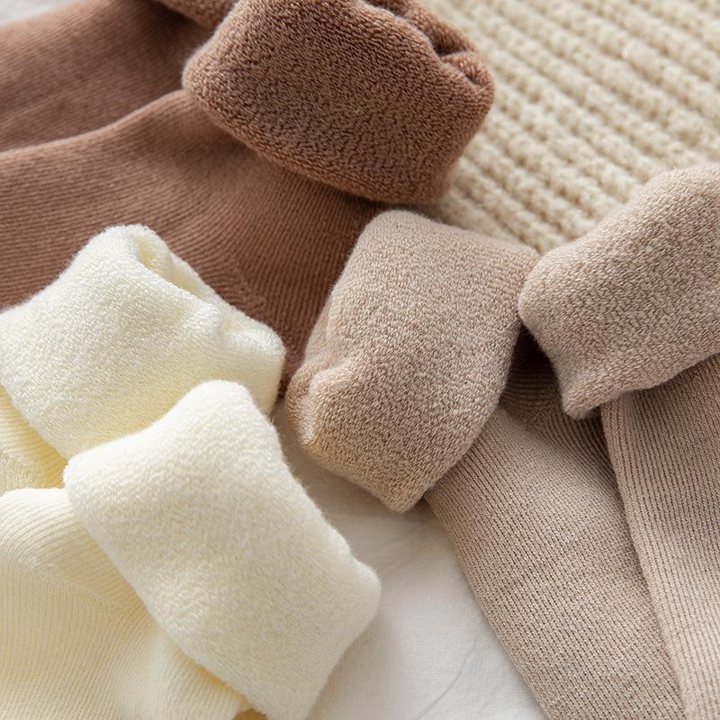Women's Solid Color Warm Maternity Socks - Thick Velvet, Cold-Resistant, Anti-Pilling Floor Socks