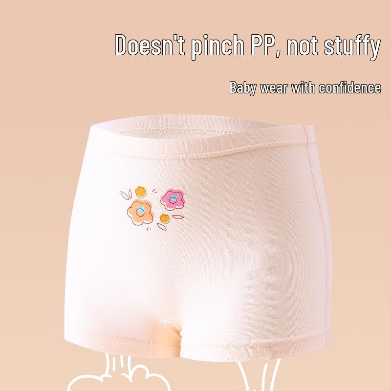 New Pure Cotton Girls' Cartoon Underwear - Soft, Comfortable, Antibacterial, Skin-Friendly Shorts