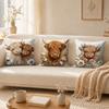 Cute Cow Alpaca Pillow Case Breathable Organic Short Plush Cushion Covers Machine Washable WrinkleResistant Soft Durable