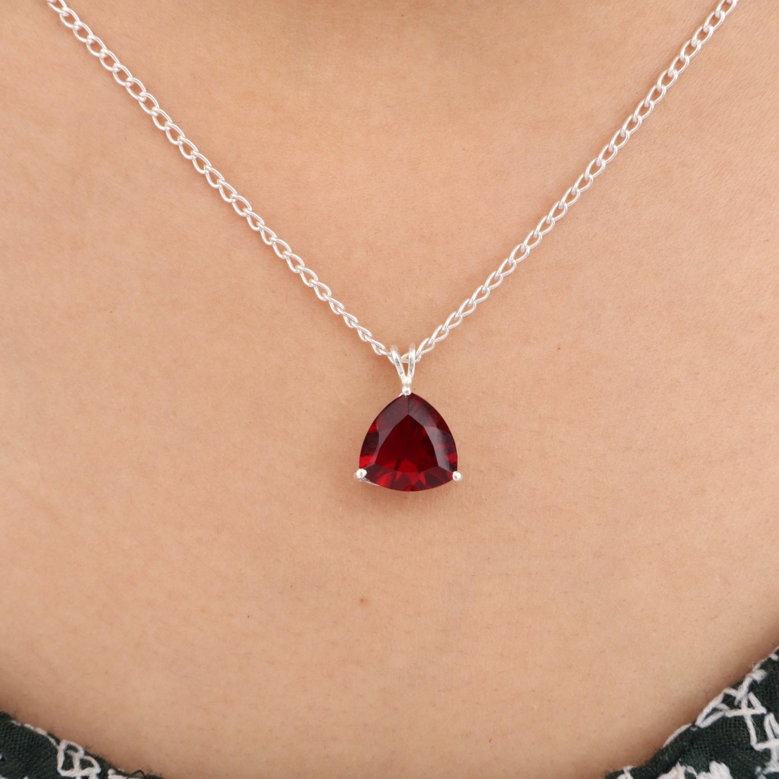 

Красный гранат драгоценный камень 925 стерлинговое серебро ювелирные изделия ручной работы кулон 0,58 подарок CZP-15-13