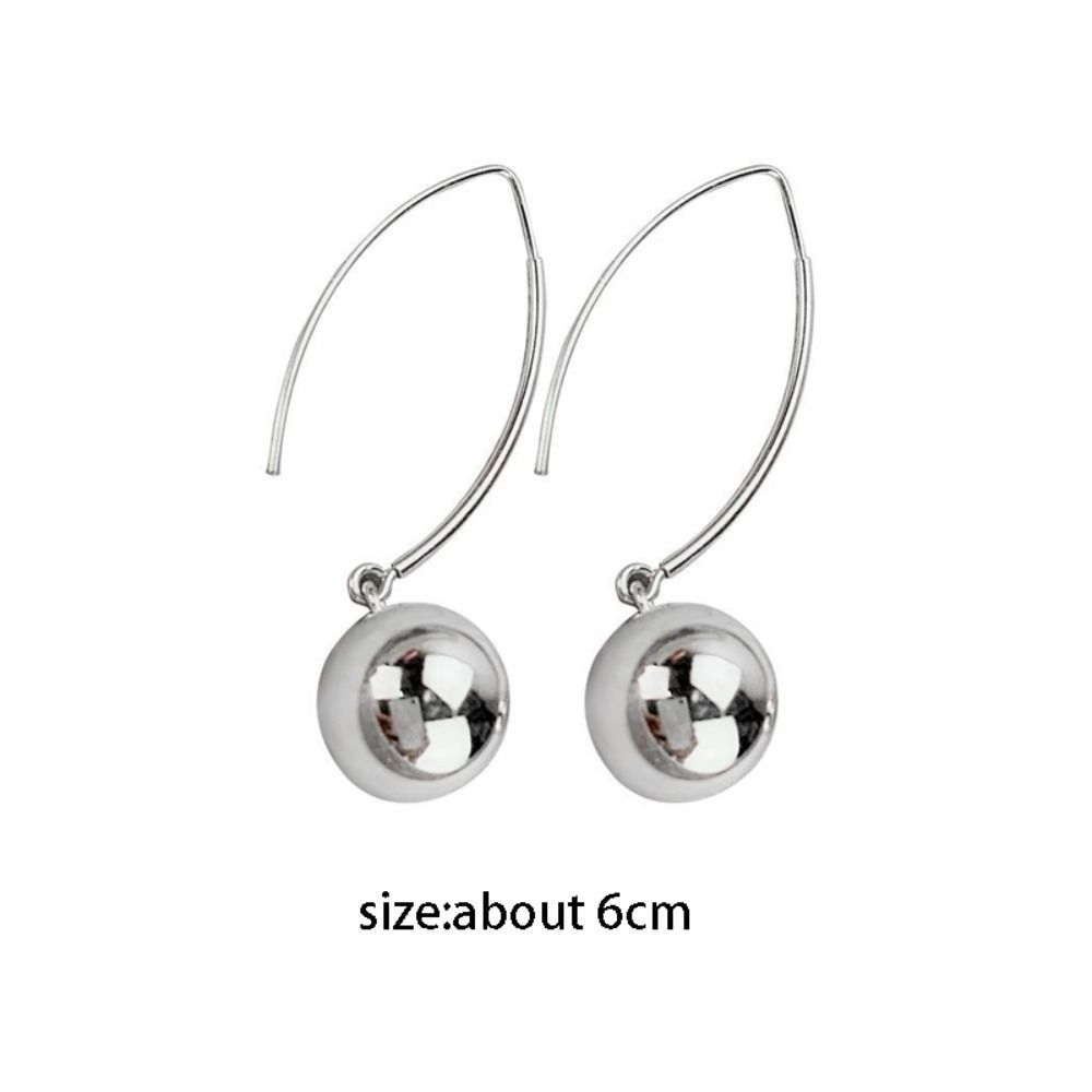 Silver Dangle Earrings for Women Jewelry Accessories Ear Jewelry Gifts Ball Long Earrings Drop