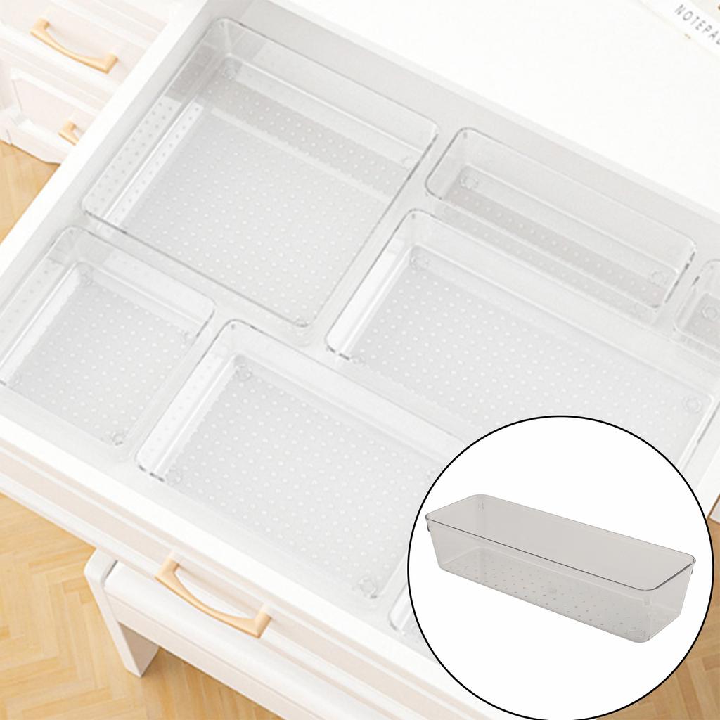 Acrylic Drawer Organizer with Non Slip Base Perfect Storage Solution for Makeup Kitchen Bathroom and Office Items