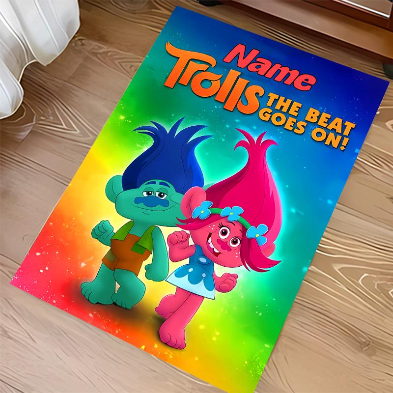 Custom personalization Trolls Print Area Rug - Soft, Washable Non-Slip Indoor Mat,Living Room,Home&Office Decorative Rug