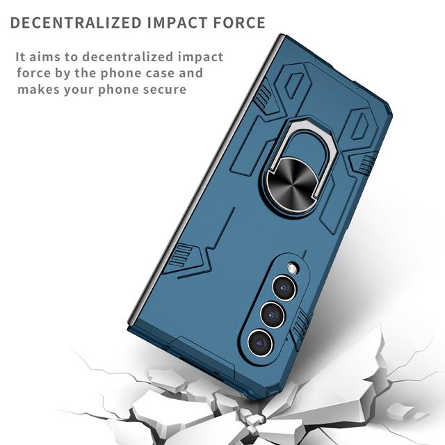Drop Protection Stand Ring Cover Case For Samsung Galaxy Z Fold 3 4 Fold4 5g Fold2 Fold3 Fold 2 Anti -Sweat Hard Phone Cases