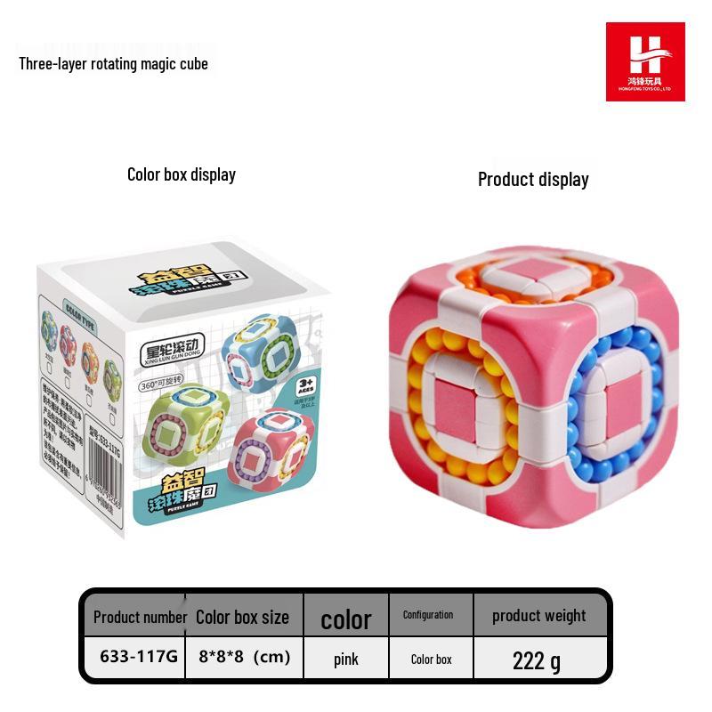 Multifunctional Educational Spinning Cube Toy for Kids