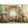 Spring Princess Dream Garden Theme Banner Photography Backdrop, Children's Adult Birthday Party Decoration Photography Backdrop9