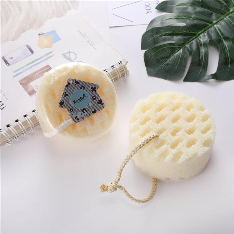 Small Honeycomb Bath Sponge for Kids and Adults - Solid Color