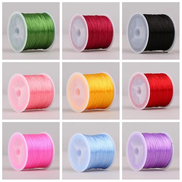 Cordon élastique solide pour perles en cristal de 1 mm pour bracelets, colliers, fabrication de bijoux