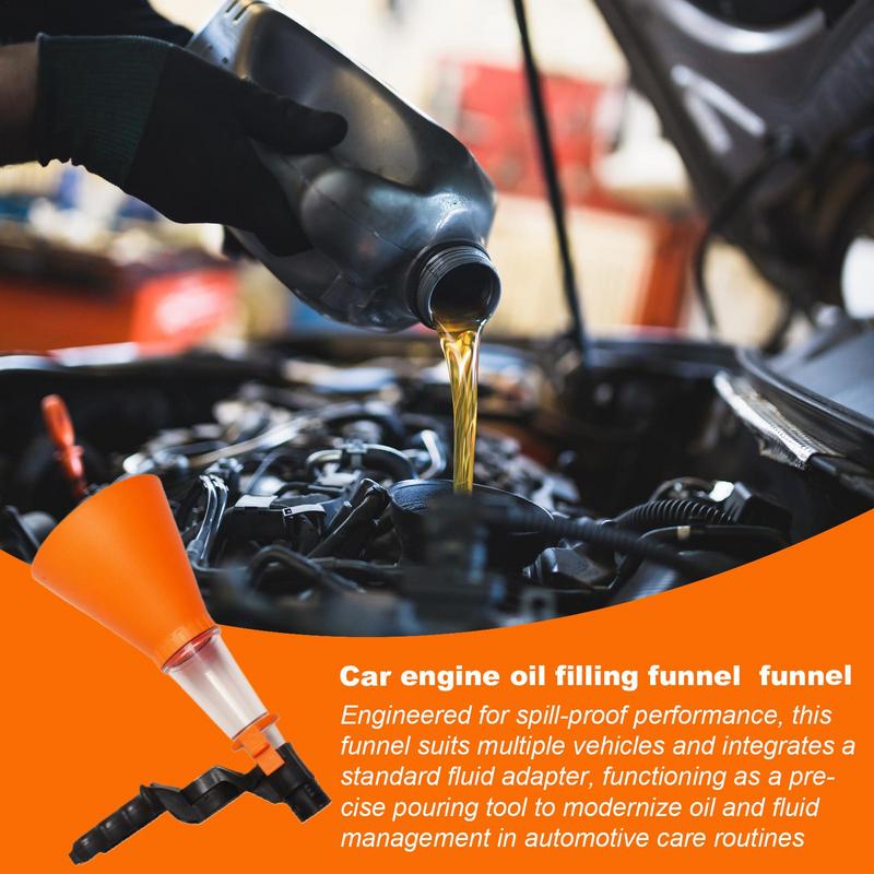 Automotive Funnel Anti-Spill Car Oil Funnel Auto Maintenance Tools For Transmission Radiator Fluid Motor Coolant Engine Oil