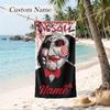 saw Custom Name Printed Beach Towel Personalized Soft Towel For Swimming Beach Travel
