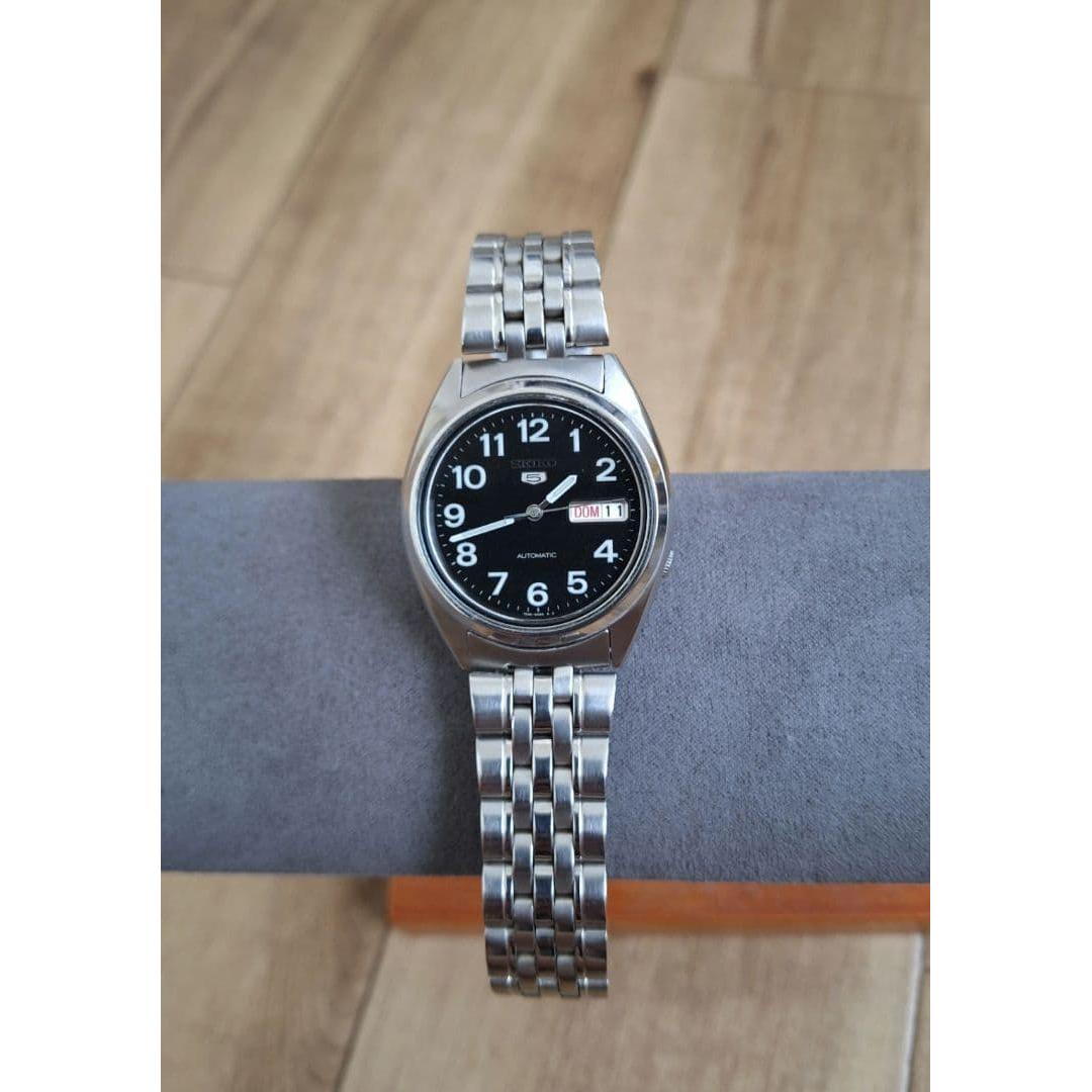 Used SEIKO 5 Automatic 7S26-3180 Black dial Arabic numerals