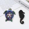 3D Beaded Patches Handmade Cartoon Patches Marine Animal Patches  For DIY Craft & Cloth Decoration
