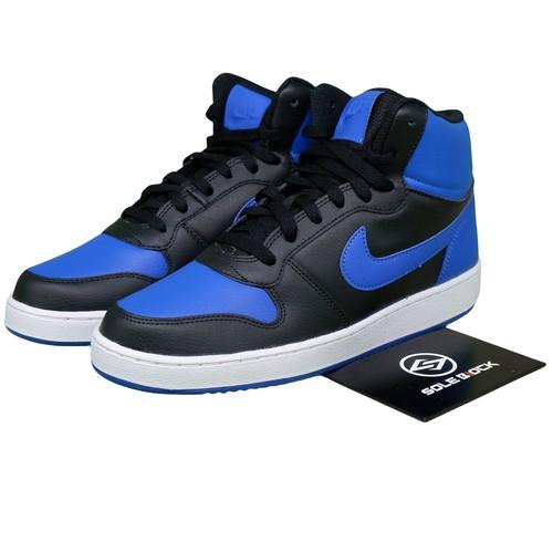 

Nike Ebernon Mid Black Game Royal AQ1773-001 EU 45 белый/чёрный