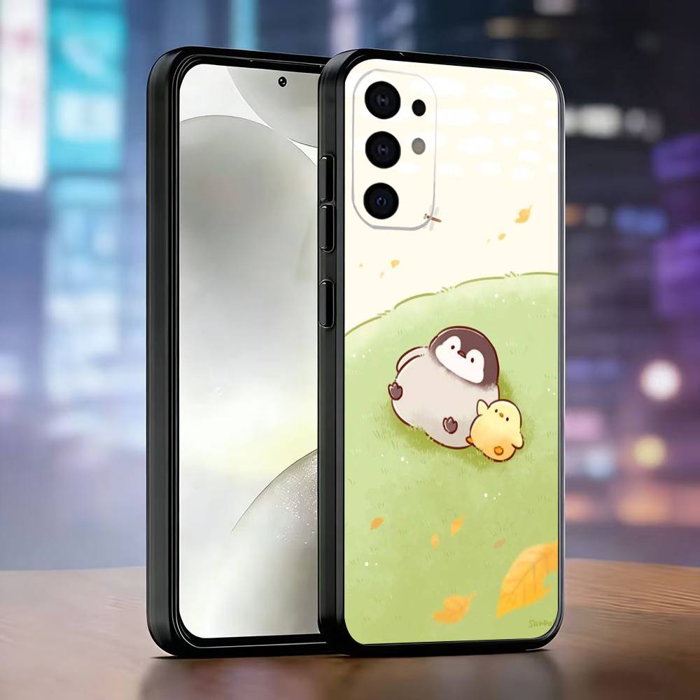 Pinguin Kawaii Niedlich Cartoon Handyhülle Für Samsung S25,S24,S21,S22,S23,S30,Ultra,S20,Plus,Fe,Weiche Silikon Schwarze Abdeckung