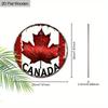 JIT 1pc 2D Flat Retro Style Wooden Decorative Signs & Plaque, Canada Day Sign, Canada Maple Leaf Design, Suitable for Family Front Door Living Room