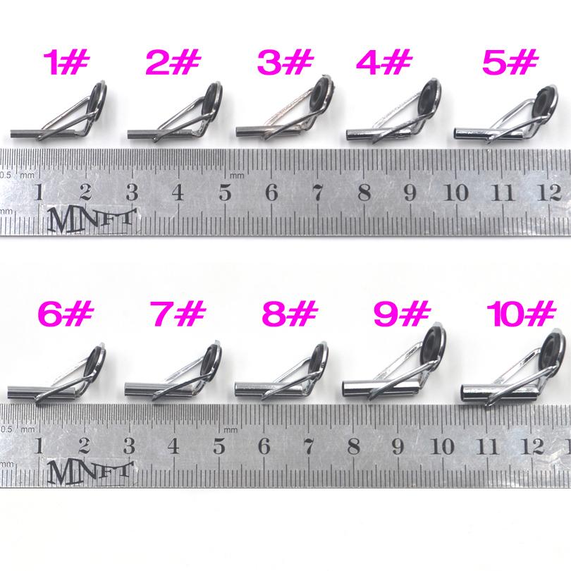 MNFT 80pcs/Box size1-10# Fishing Rod Guide Tip Repair Kit Set DIY Eye Rings Stainless Steel Frames Ceramics TS Line Guide Ring