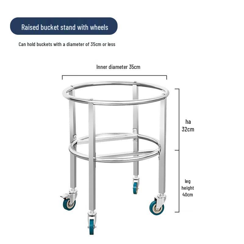 FengZhi Heavy-Duty Stainless Steel Pot Trolley with Wheels