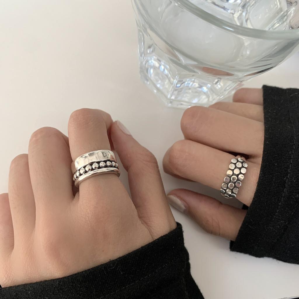 925 Silver Eyecatching Open Finger Ring For Women With Retro Cow Pattern And Chic Korean Elements Fashion