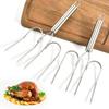 Meat Ham Roaster Stainless Steel Chicken Carving Fork Lifter Turkey Fork Barbecue Tool