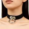 Fetish Punk Nailed Neck collar Ring Restraint Choker Slave Harness bondage Suspender Belt Dancing Club Toys for women Couples