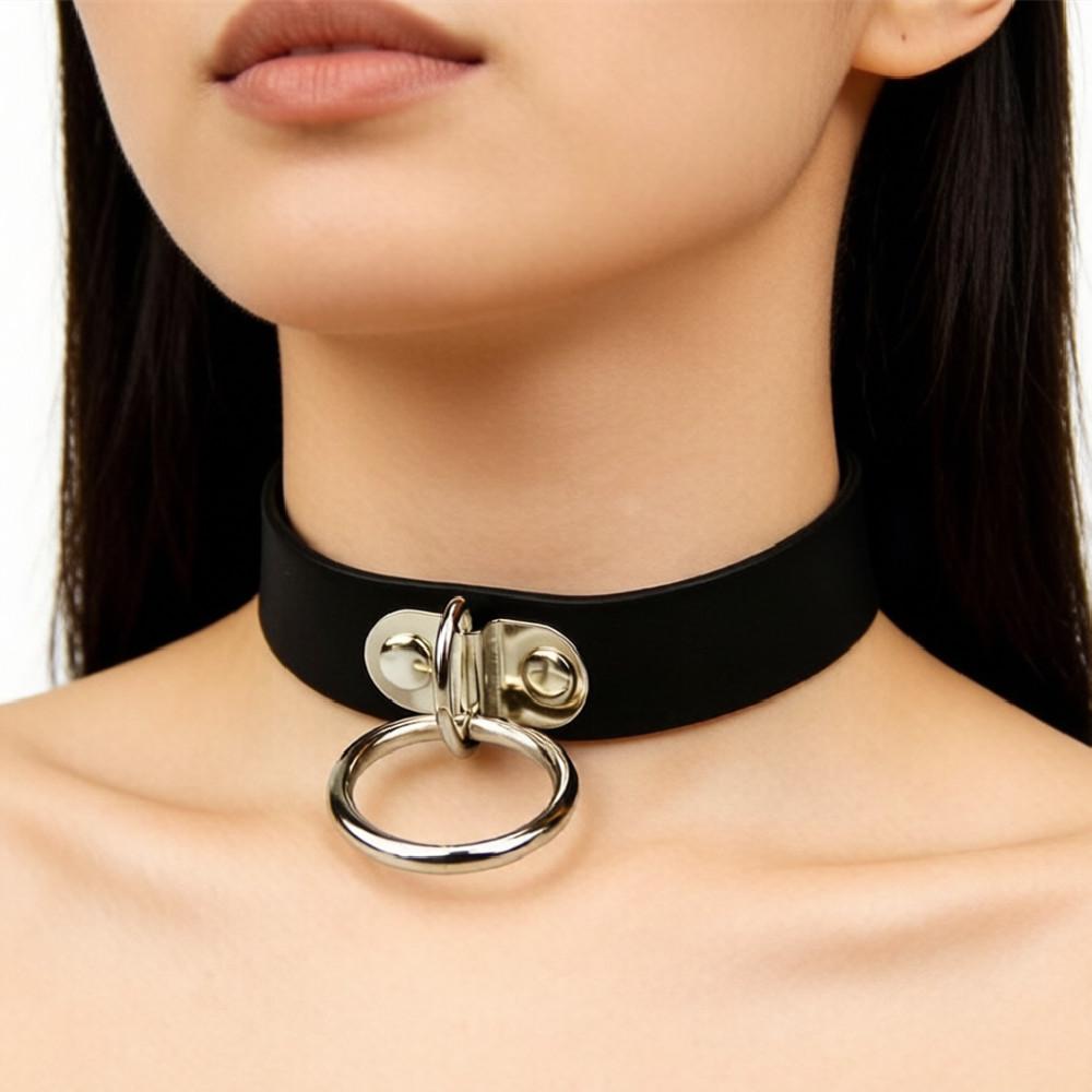 Fetish Punk Nailed Neck collar Ring Restraint Choker Slave Harness bondage Suspender Belt Dancing Club Toys for women Couples
