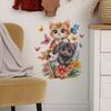 Cute Cat Floral Wall Sticker Self-Adhesive Removable for Bedroom Living Room Closet Dorm Home Decor Art