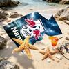 Personalisierter RB Leipzig Strandtuch mit individuellem Namen, für Reise, Camping, Strandparty, Heimdekoration, Geburtstagsgeschenk für Familie & Freunde