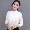 2025 Trendy Women's Slim Fit Ruffle Lace Chiffon Shirt - Versatile Spring/Summer Top