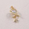 Iridescent Moonstone Diamond Star Pendant Necklace for Women