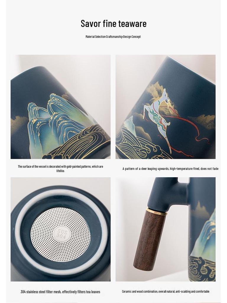 A Thousand Li of Rivers and Mountains Tea Set: Elegant Gift Box for Friends and Elders