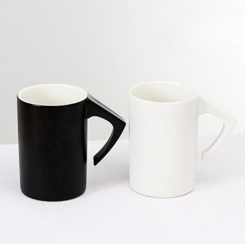 Creative Inverted Ceramic Mug Literary Office Water Cup Coffee Milk Advertising Cup Gift