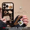 Applicable Apple 15promax Coffee Doll Lanyard iPhone14 Flip Mirror 16/13 Silicone 7 Mobile Phone Case