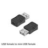 Adaptateur USB vers Micro USB Mini USB Convertisseur Bidirectionnel Supporte Charge Synchronisation de Données 480 Mbps Connecteur Adaptateur Bidirectionnel F19E