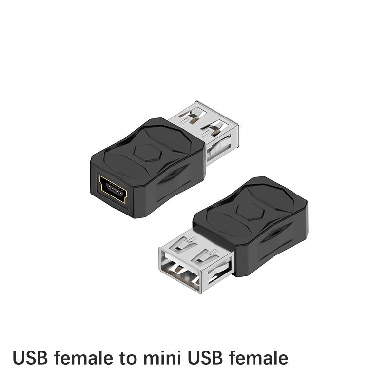Adaptateur USB vers Micro USB Mini USB Convertisseur Bidirectionnel Supporte Charge Synchronisation de Données 480 Mbps Connecteur Adaptateur Bidirectionnel F19E