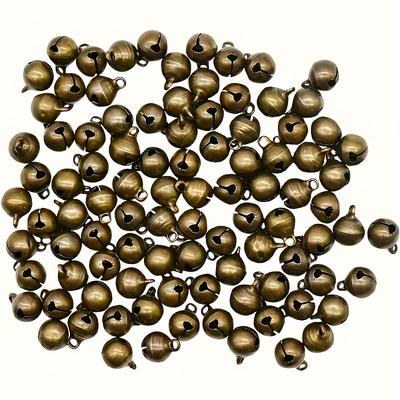 200pcs Vintage Bronze Cast Iron Mini Jingle Bells, 6mm Craft Charms for DIY, Hanging Decorations for Christmas, Halloween, Easter, Wedding Decorations