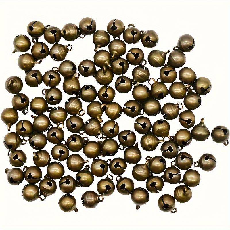 200pcs Vintage Bronze Cast Iron Mini Jingle Bells, 6mm Craft Charms for DIY, Hanging Decorations for Christmas, Halloween, Easter, Hanukkah,