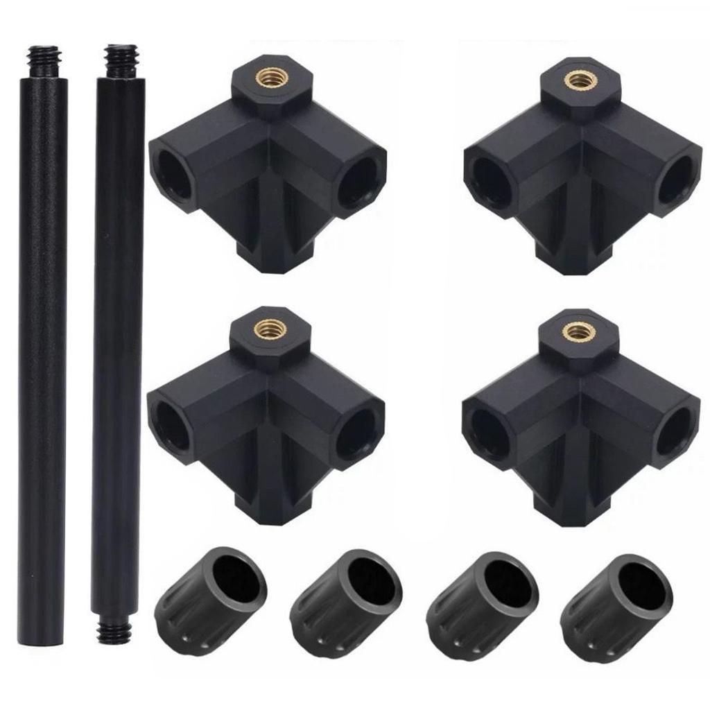 4pcs Table Feet Protectors with 4x Camping Tables Connectors Table Leg Cap Covers for Outdoor Activities Picnic BBQ