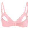 Womens Bra Cutout Push Up Shelf Bra Top Adjustable Straps Lace Trim Brassiere Valentine Lingerie