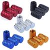 4Pcs Car Tire Valve Stems Cap Knurling Style Tire Valve Cap Aluminum Tire Wheel Stem Air Valve Cap Car Universal Accessories Valve Stems 1