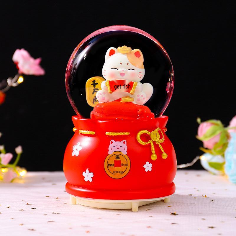 Astronaut Crystal Ball Music Box Ornament - Student Snow Globe Birthday Gift