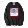 Officially Licensed Budweiser T Shirt Vintage Washed Designer Clothes Streetwear Casual Unisex Breathable Slightly Stretched