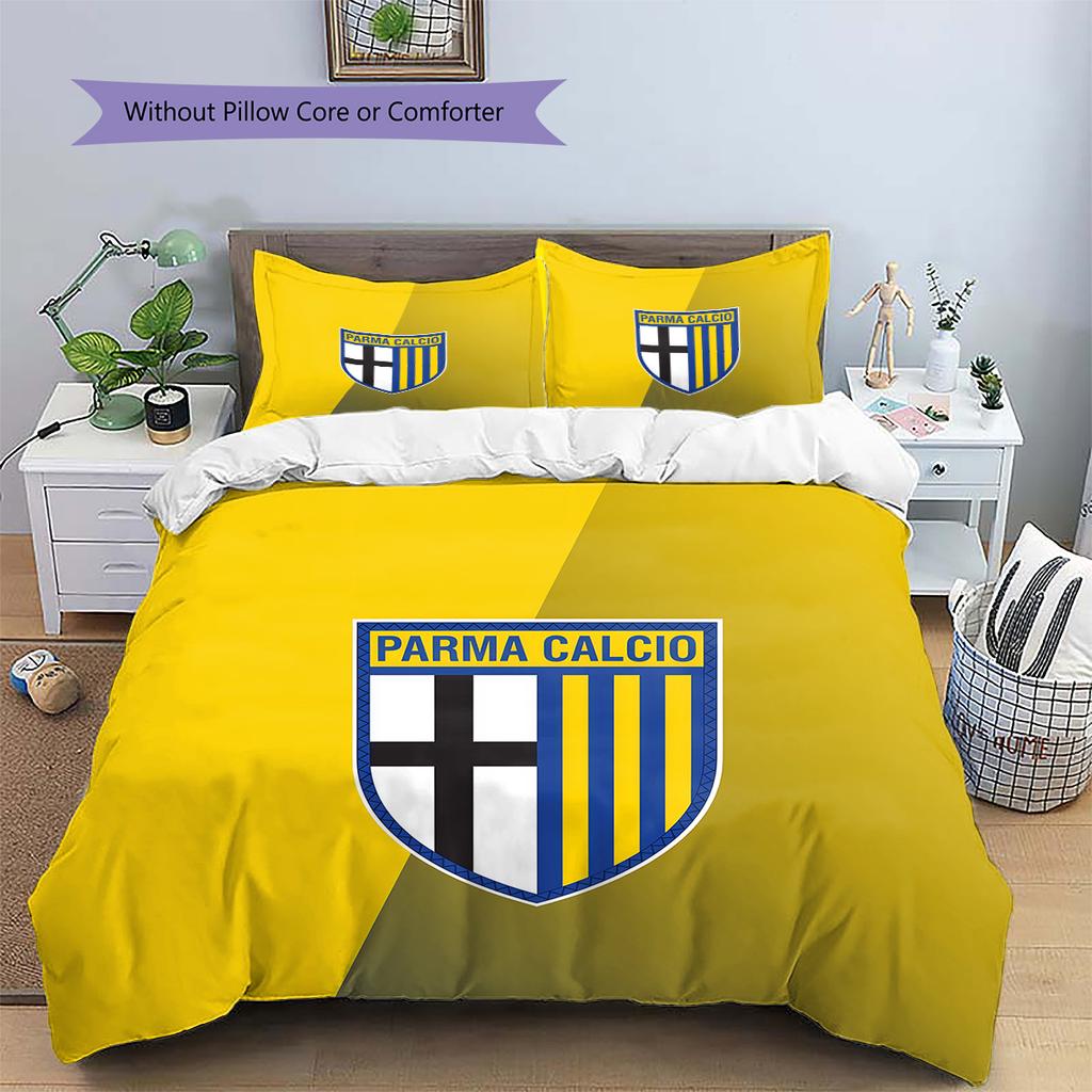 Parma Calcio 1913 Pattern Bedding Quilt Set  Home Decoration  Gift (1 * duvet cover + 2 * pillowcase  without core).xwn